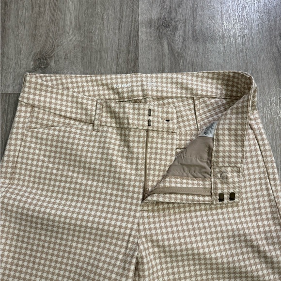 Old Navy Pants Women Size 12 Beige Houndstooth Pixie High Rise Skinny Trousers - Picture 6 of 12